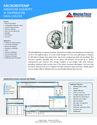 Thumbnail of document Data Sheet - MicroRHTemp Data Logger